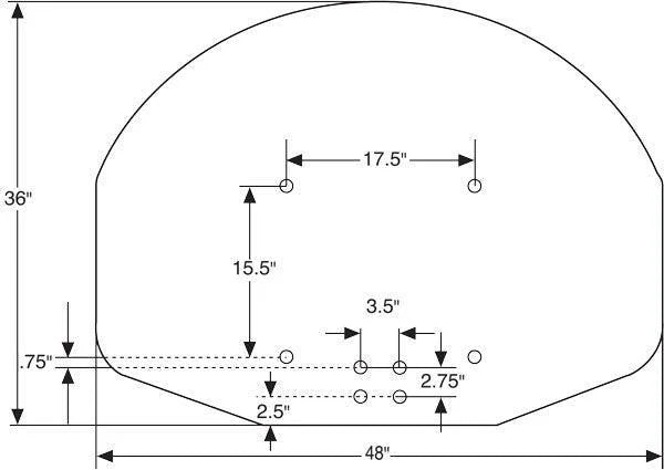 BA600 Fan-Shaped Molded Graphite Backboard