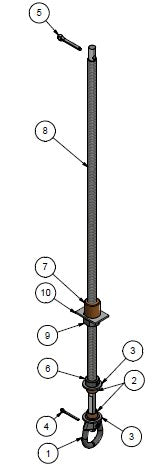 Gared Threaded Rod Replacement Kits - Basketball Products International